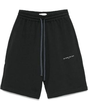 ih nom uh nit Logo-Print Shorts - Black