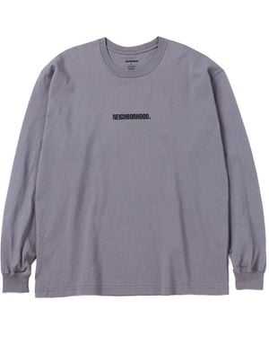Neighborhood クルーネック ロングtシャツ - パープル