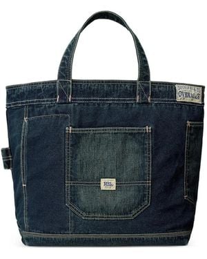 RRL Sac À Main En Jean - Blue