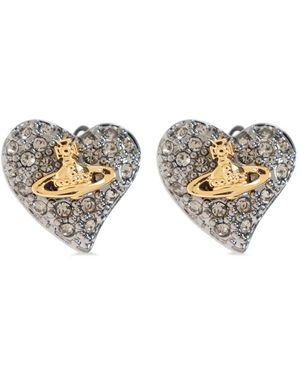 Vivienne Westwood Orecchini A Cuore - Bianco