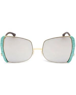 Ic! Berlin Sonnenbrille Mit Geometrischem Gestell - Mettallic