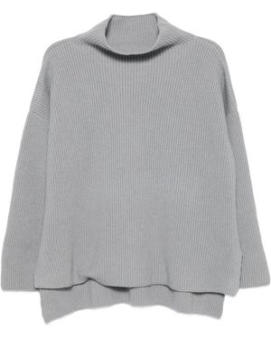 La Julie Cashmere Jersey Con Cuello Vuelto - Gris