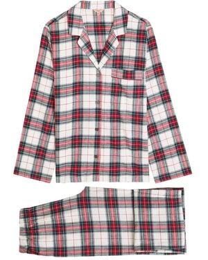 Eberjey Pijama a cuadros con bolsillo - Rojo