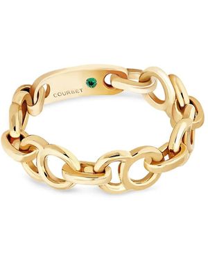 COURBET 18Kt Recycled Celeste Chain Ring - Metallic