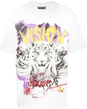 Vision Of Super Graphic-Print Cotton T-Shirt - White