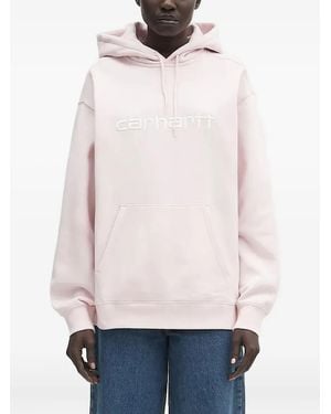 Carhartt Logo-Embroidered Hoodie - White