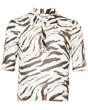 Ganni Polo Shirt - White