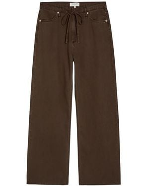 Rag & Bone Phoebe Drawstring Wide-Leg Jeans - Marron