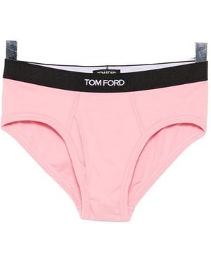 Tom Ford Logo-Waistband Briefs - Pink
