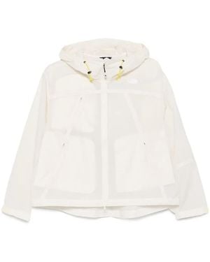 The North Face Hooded Zip-Up Windbreaker Jacket - White