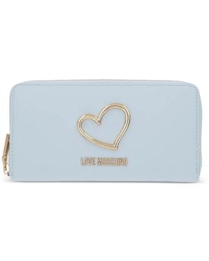 Love Moschino Heart-Motif Zip Wallet - Blue