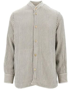 Emporio Armani Buttoned striped shirt - Gris
