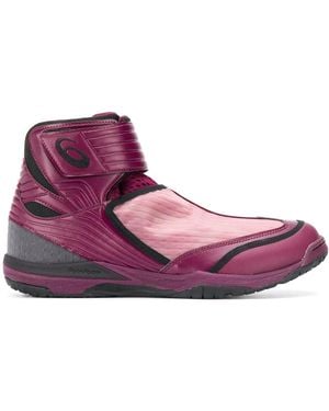 Asics Panelled High-Top Trainers - Purple