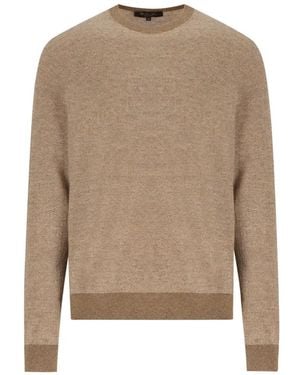 Loro Piana Chevron-Knit Crew-Neck Jumper - Natural