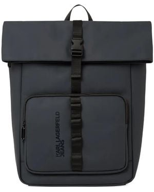 KARL LAGERFELD Roll Top Backpack - Black