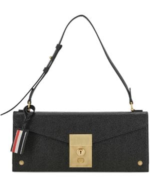 Thom Browne Mrs. Thom Leather Shoulder Bag - Black