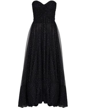 Giorgio Armani Sequin-Embellished Strapless Dress - Black