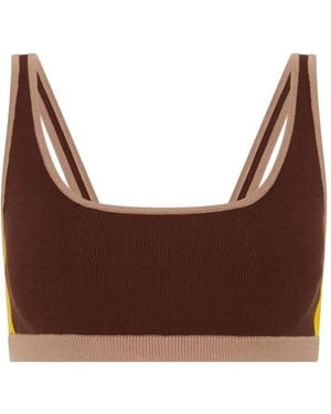 The Upside Montage Rory Scoop-Neck Sports Bra - Brown