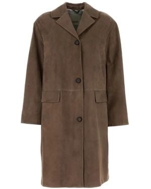 Max Mara S Maxmara Dove Suede Ortensia Coat - Brown