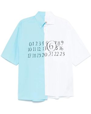 MM6 by Maison Martin Margiela ポプリン シャツ - ブルー