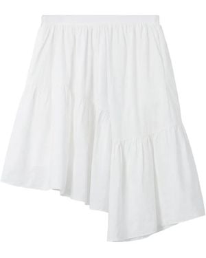 B+ AB Asymmetrische Mini-Rok - Wit