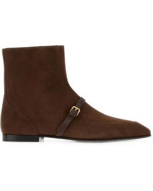 Church's Suzanne Buckle-Fastening Suede Ankle Boots - Brown