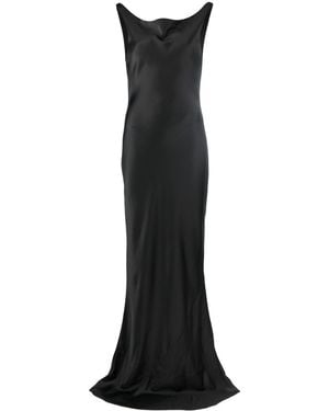 Norma Kamali Satin Gown - Black