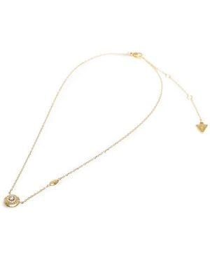 Guess Collar Con Colgante Con Cristales - Metálico