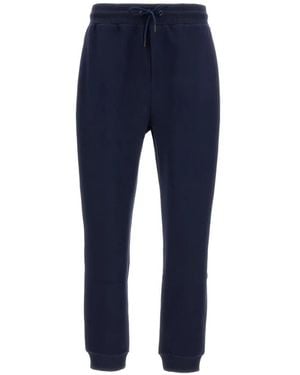 Fay Drawstring Patch Pocket Track Trousers - Blue