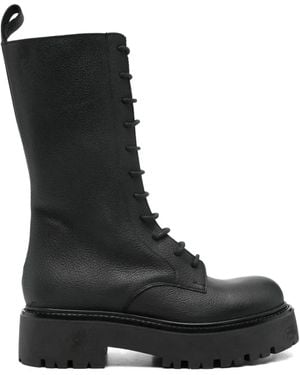 GISÉL MOIRÉ Bottines En Cuir Mm - Noir