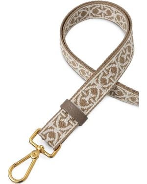 Coccinelle Monogram-Pattern Adjustable Shoulder Strap - Natural