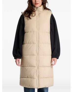 Urban Classics Quilted Longline Gilet - Natural