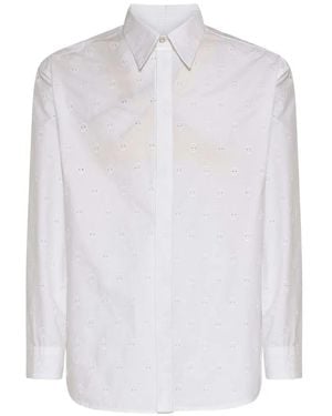 John Richmond All Over-Pattern Button-Down Shirt - White