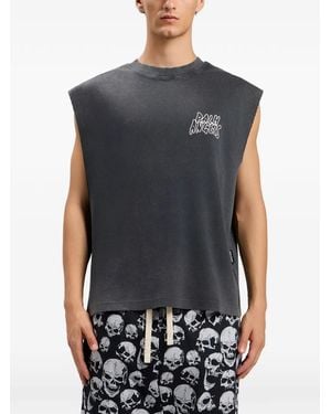 Palm Angels Distressed-Detail Tank Top - Blue