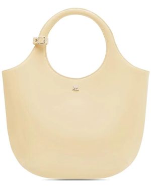 Courreges Medium Holy Leather Tote Bag - Natural