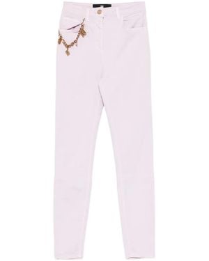 Elisabetta Franchi Vaqueros Con Detalle De Charm - Rosa