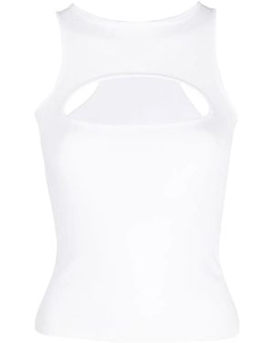 DSquared² Cut-Out Racerback Tank Top - White