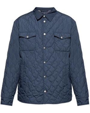 Etro Quilted Pocket Overshirt - Bleu