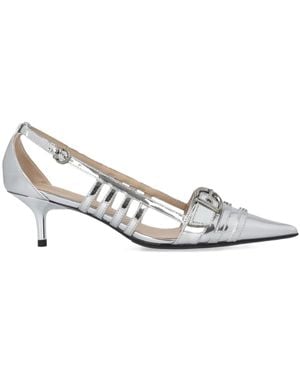 Pinko Rubber And Leather Court Shoes - White