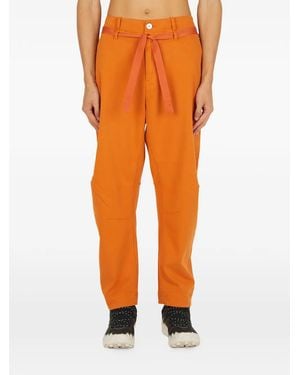 Stone Island Shadow Project Belted Straight Trousers - Orange