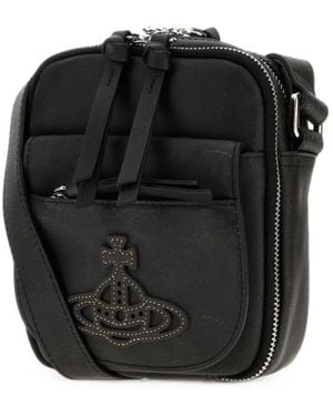Vivienne Westwood Eton Orb-Patch Crossbody Bag - Black