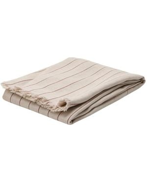 Brunello Cucinelli Striped Frayed Scarf - Natural