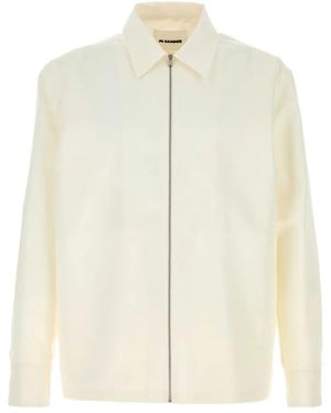Jil Sander Zip-Up Shirt - Natural