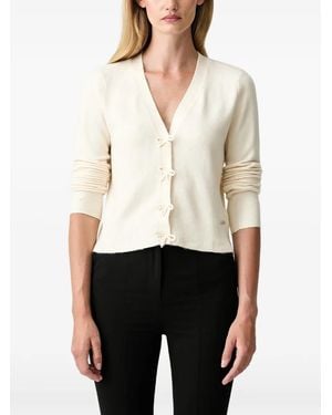 DKNY Cardigan En Cachemire À Détail De Nœud - White
