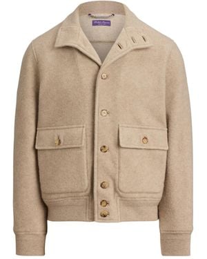 Ralph Lauren Fleece Pocket Cardigan - Natural