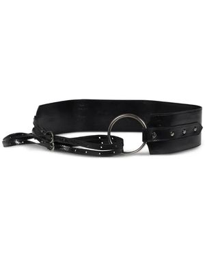 BOHEMSEO Double-Buckle Bold Belt - White