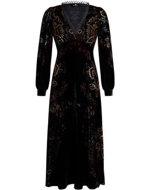 Etro Floral Velvet Dress - Black