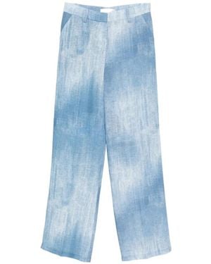 ERMANNO FIRENZE Tie-Dye Trousers - Blue