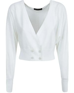 Fabiana Filippi Double-Breasted Wrap Top - Blue