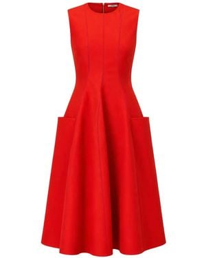 Maison Rabih Kayrouz Robe Mi-Longue À Design Sans Manches - Red